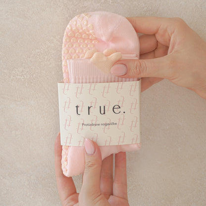true. neklizajuće čarape - rose heart